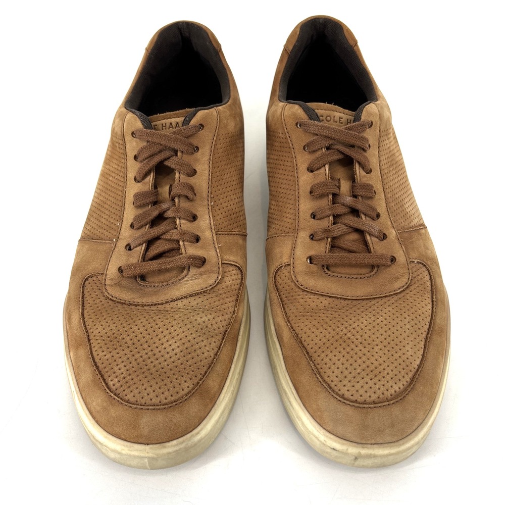 Cole Haan Brown Leather Grand Crosscourt Modern Perf‎ Sneakers 13M